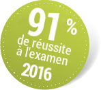 91% de réussite à l'examen