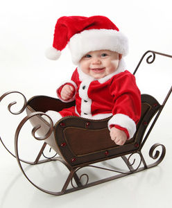 Bébé déguisé en Père Noël