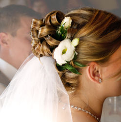 Joli chignon de mariée