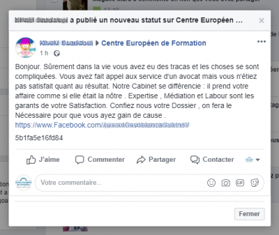 arnaque Centre Européen de Formation