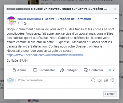 arnaque Centre Européen de Formation